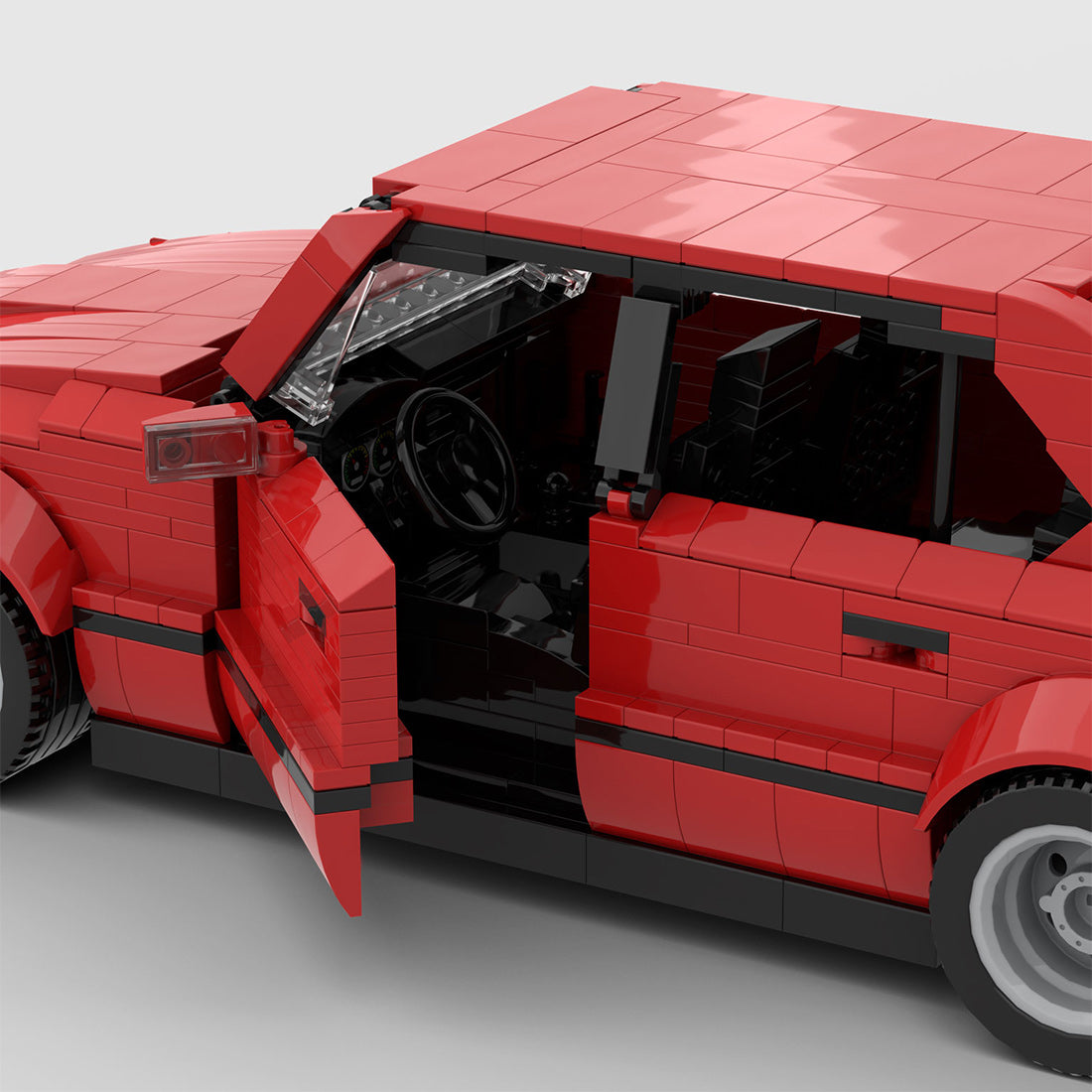 MOC-196721 Classic German Vintage Sports Sedan Building Block Model, Detailed Interior with Opening Doors and Hood, Collectible Display Construction Set (1525PCS) - cubertime