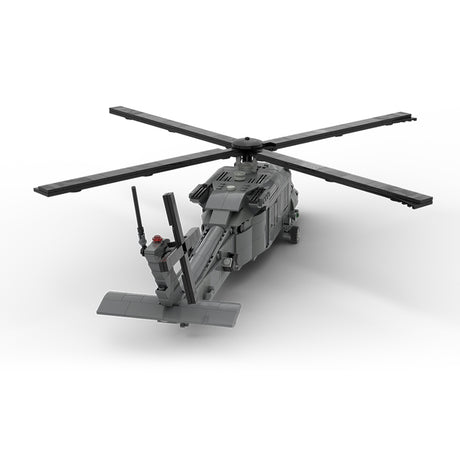 MOC-198409 1/35 Scale UH-60 American Military Helicopter Building Blocks Set - cubertime