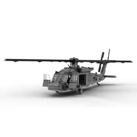 MOC-198409 1/35 Scale UH-60 American Military Helicopter Building Blocks Set - cubertime