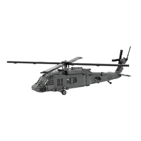 MOC-198409 1/35 Scale UH-60 American Military Helicopter Building Blocks Set - cubertime