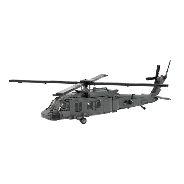 MOC-198409 1/35 Scale UH-60 American Military Helicopter Building Blocks Set - cubertime
