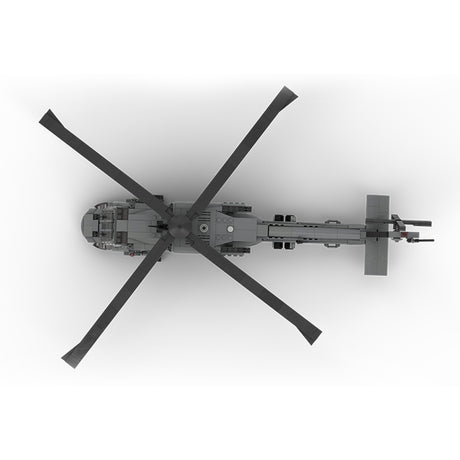 MOC-198409 1/35 Scale UH-60 American Military Helicopter Building Blocks Set - cubertime