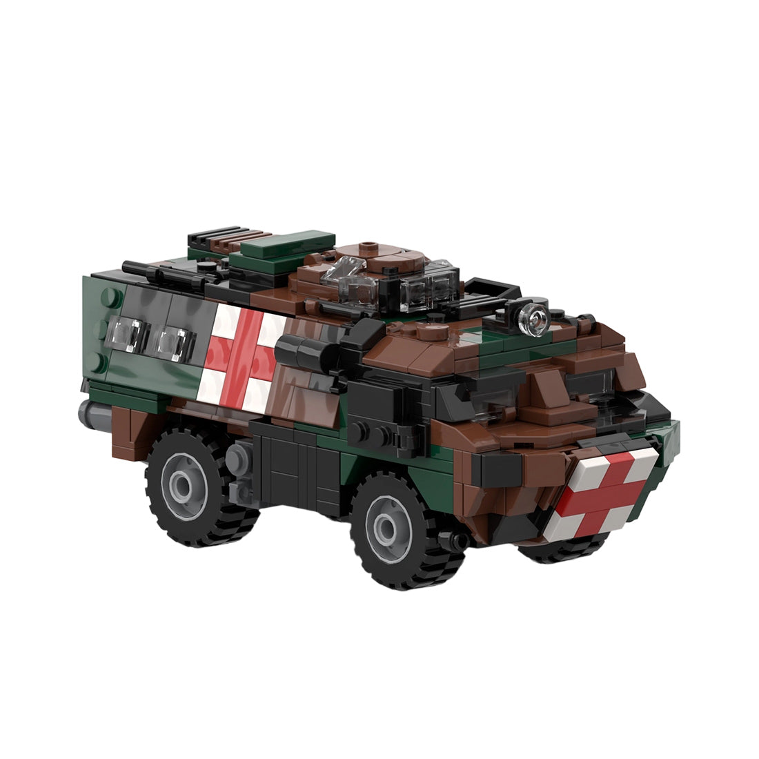 MOC-199407 1/35 Scale Armored Ambulance Vehicle Building Blocks Set(456PCS) - cubertime