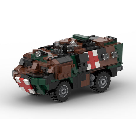 MOC-199407 1/35 Scale Armored Ambulance Vehicle Building Blocks Set(456PCS) - cubertime