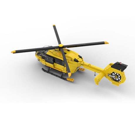 MOC-203640 1/40 Scale H145 HAWK Civil Helicopter Building Blocks Set (611PCS) - cubertime