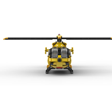 MOC-203640 1/40 Scale H145 HAWK Civil Helicopter Building Blocks Set (611PCS) - cubertime