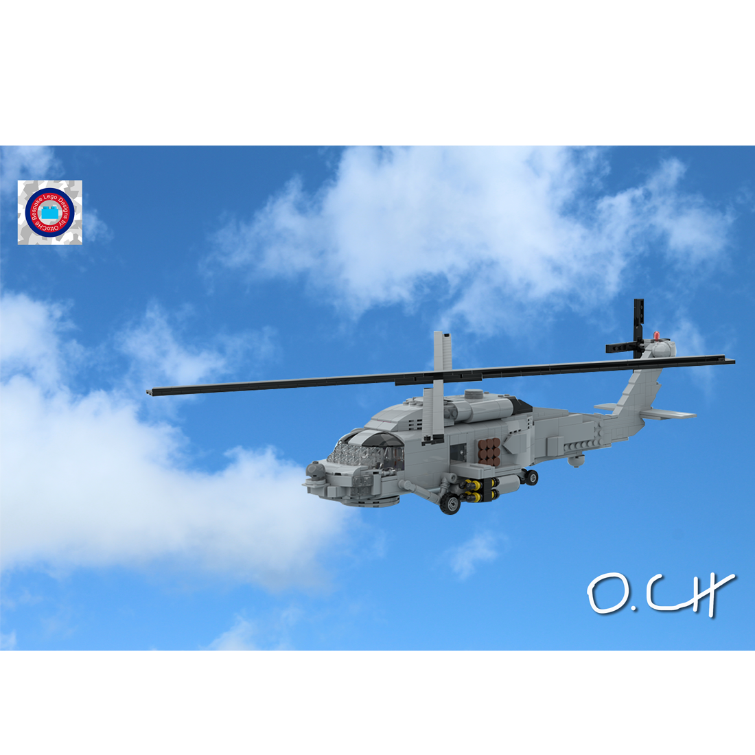 MOC-204867 MH-60R Navy Helicopter Building Blocks Set(846PCS) - cubertime