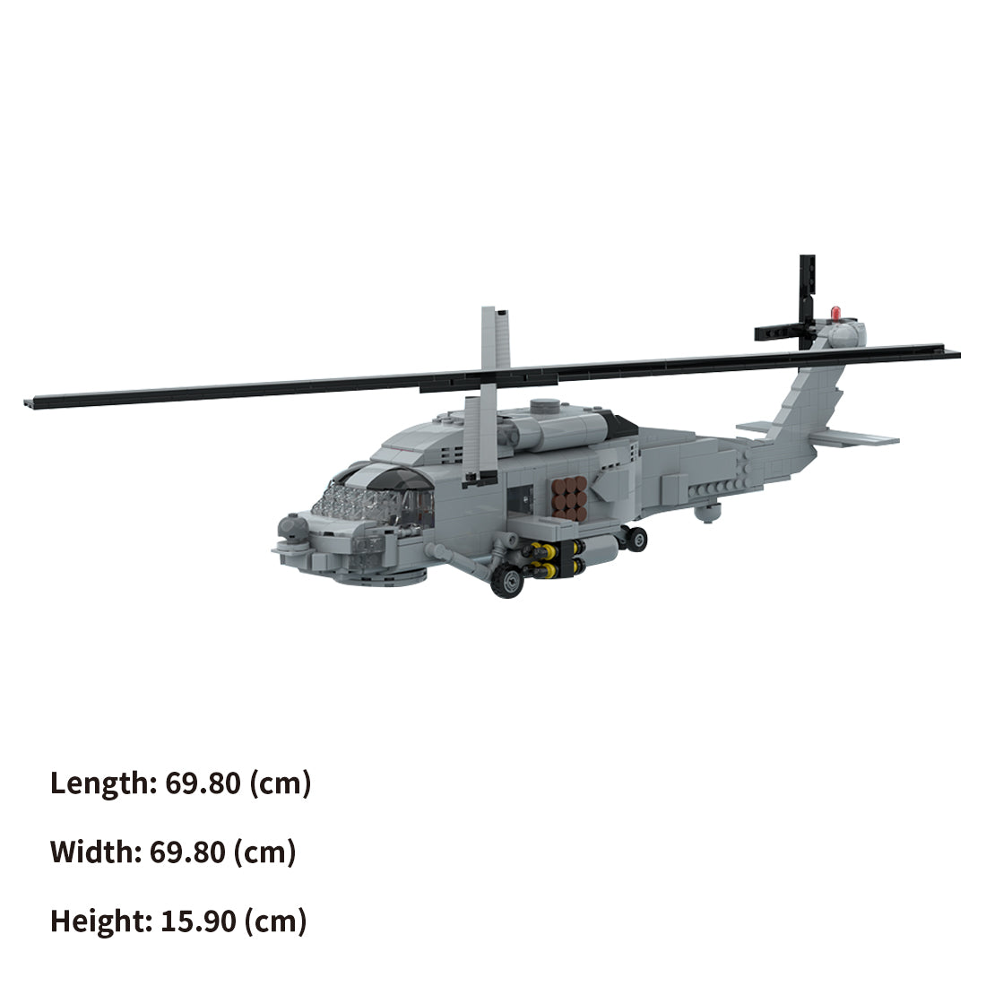 MOC-204867 MH-60R Navy Helicopter Building Blocks Set(846PCS) - cubertime