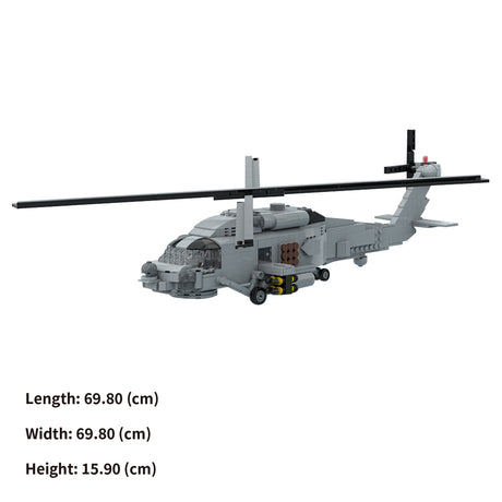 MOC-204867 MH-60R Navy Helicopter Building Blocks Set(846PCS) - cubertime