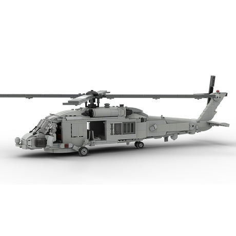 MOC-206841 1/35 Scale SH-60 SEA HAWK Helicopter Building Blocks Set (1028PCS) - cubertime