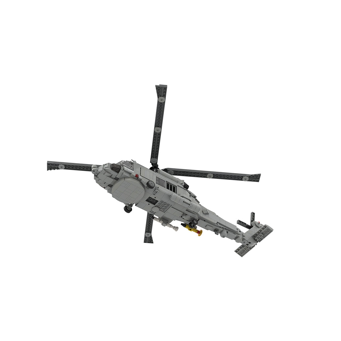 MOC-206841 1/35 Scale SH-60 SEA HAWK Helicopter Building Blocks Set (1028PCS) - cubertime