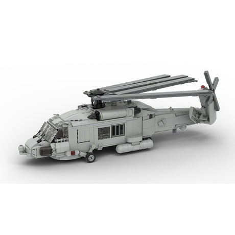 MOC-206841 1/35 Scale SH-60 SEA HAWK Helicopter Building Blocks Set (1028PCS) - cubertime