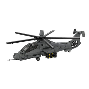MOC-208482 1/35 Scale RAH-66 Comanche Stealth Helicopter Building Blocks Set - cubertime