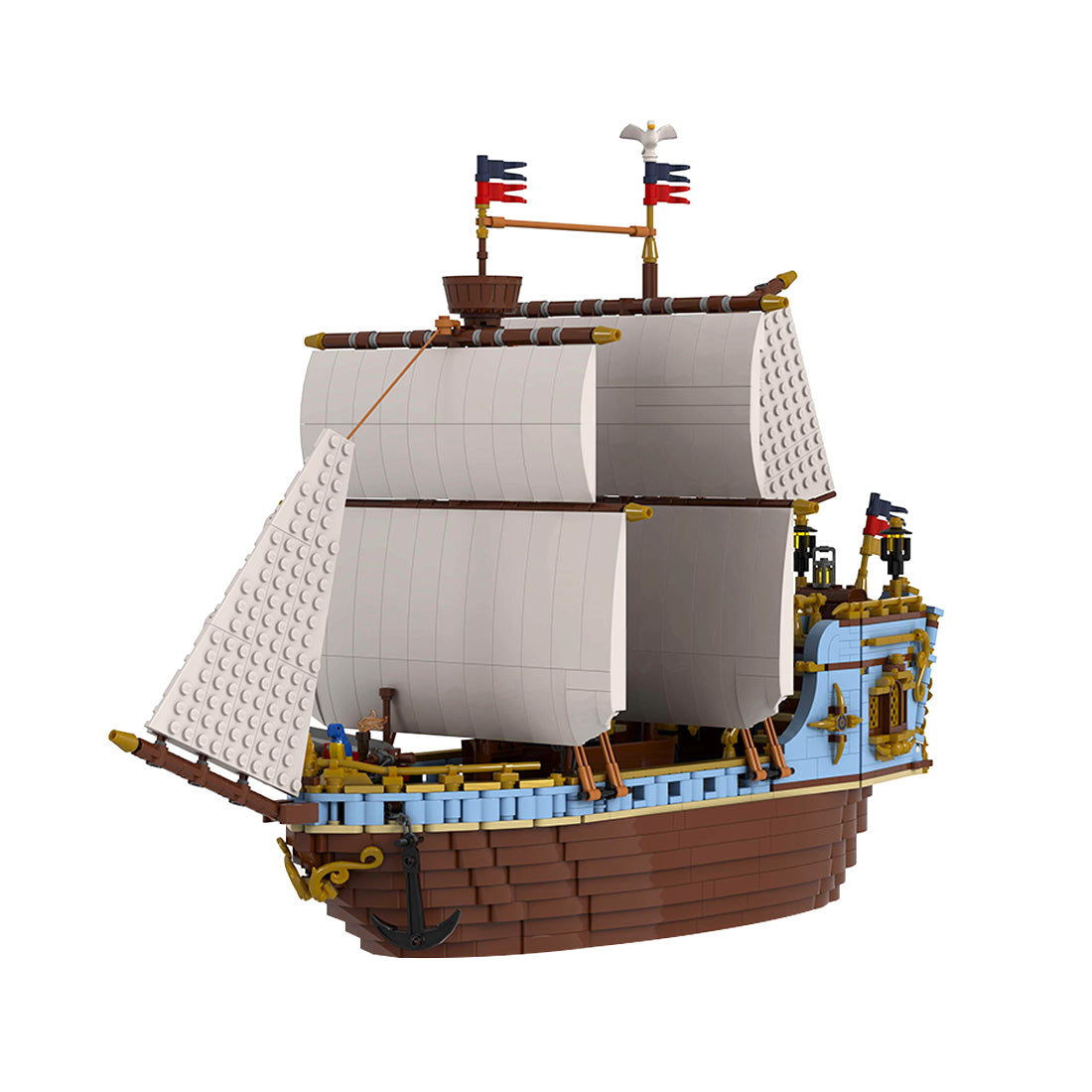 MOC-209366 Medieval Merchant Ship Building Blocks Set (2053PCS) - cubertime