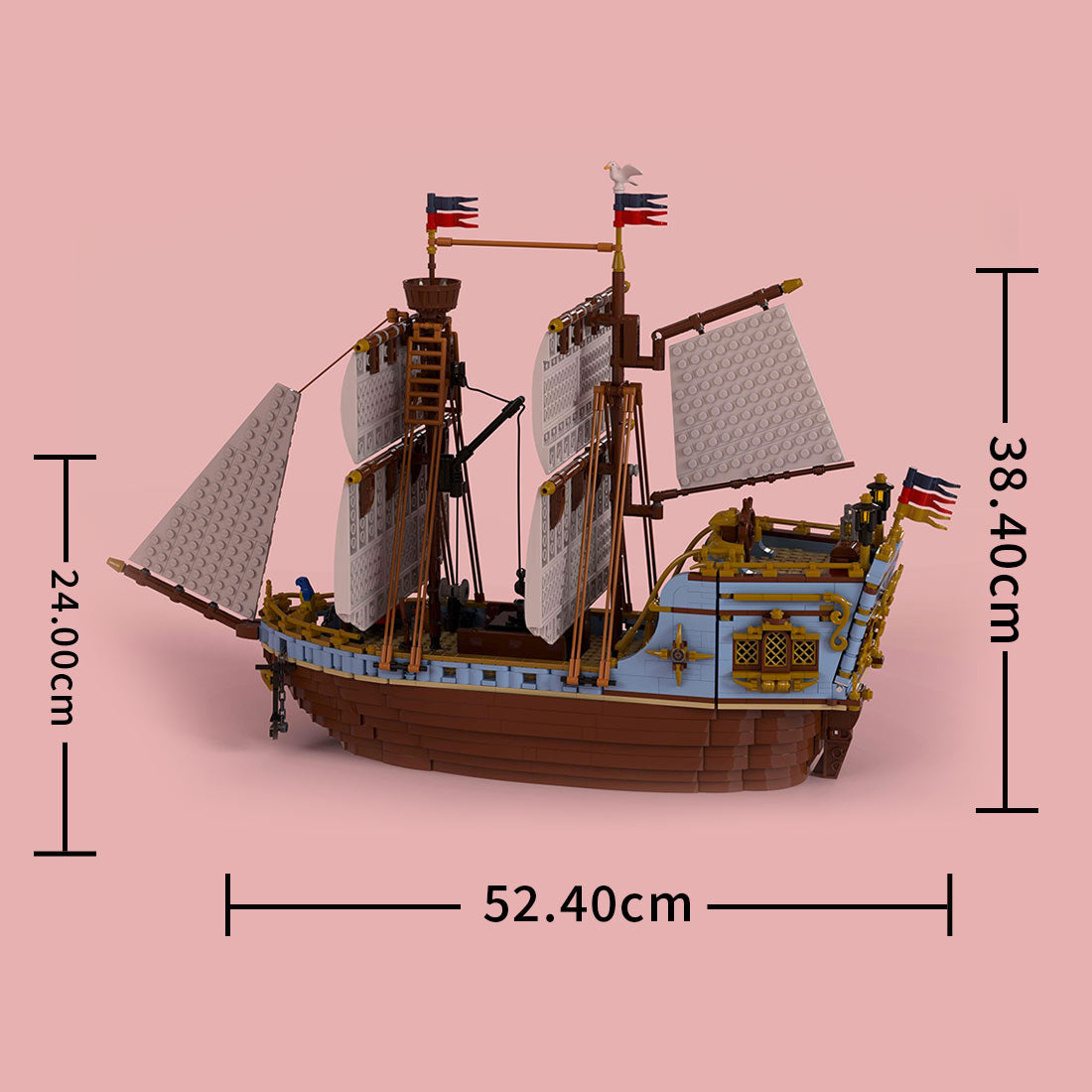 MOC-209366 Medieval Merchant Ship Building Blocks Set (2053PCS) - cubertime
