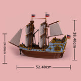 MOC-209366 Medieval Merchant Ship Building Blocks Set (2053PCS) - cubertime