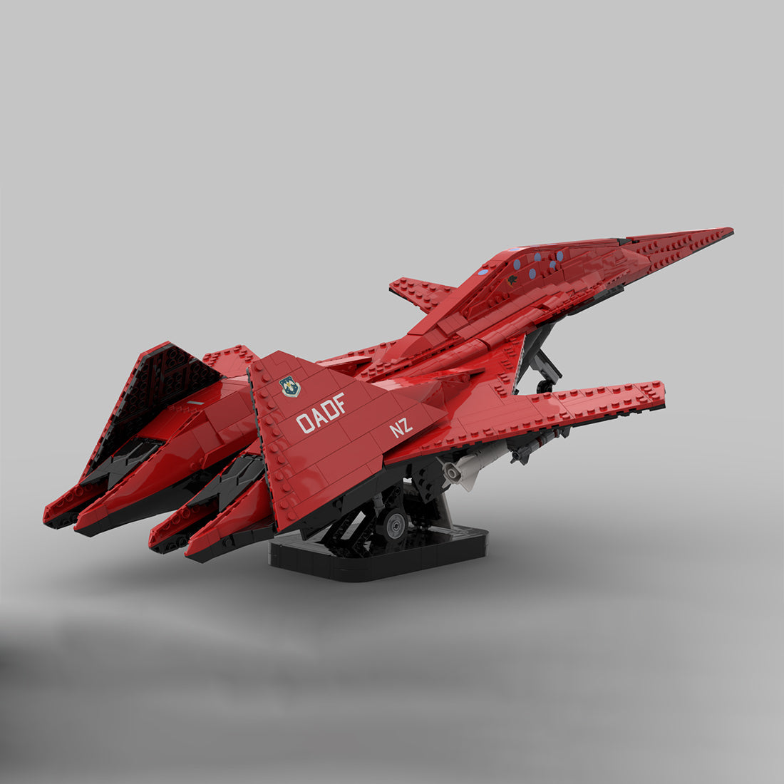 MOC-215032 1/35 Scale ADF-01 Falken Combat Fighter Building Blocks Set（2137PCS）- cubertime