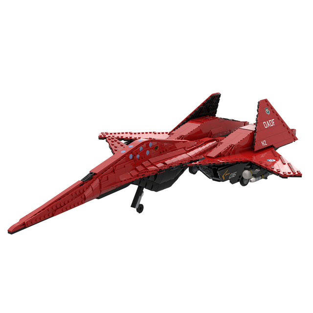MOC-215032 1/35 Scale ADF-01 Falken Combat Fighter Building Blocks Set（2137PCS）- cubertime