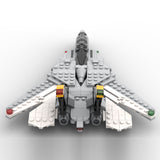 MOC-216209 1/72 Scale F-14 Tomcat Fighter Aircraft Building Block Set, Variable-Sweep Wing Military Aircraft Model with Display Stand (394PCS) - cubertime