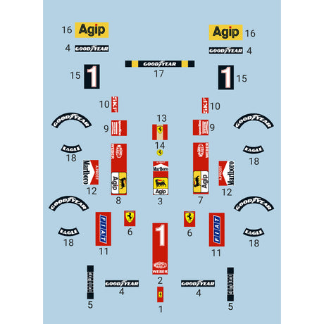 MOC-216419 1/16 Scale Ferrari 641/2 F1-90 1990 F1 Race Car Model Building Blocks Set(794PCS) - cubertime