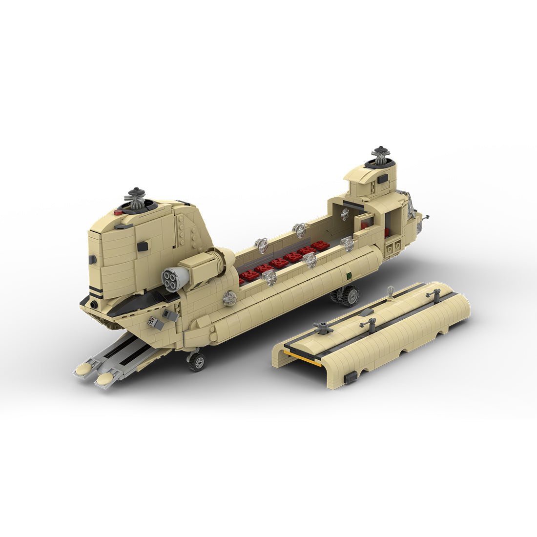 MOC-217684 1/35 Scale CH-47F CHINOOK Heavy Transport Helicopter Building Blocks Set - cubertime