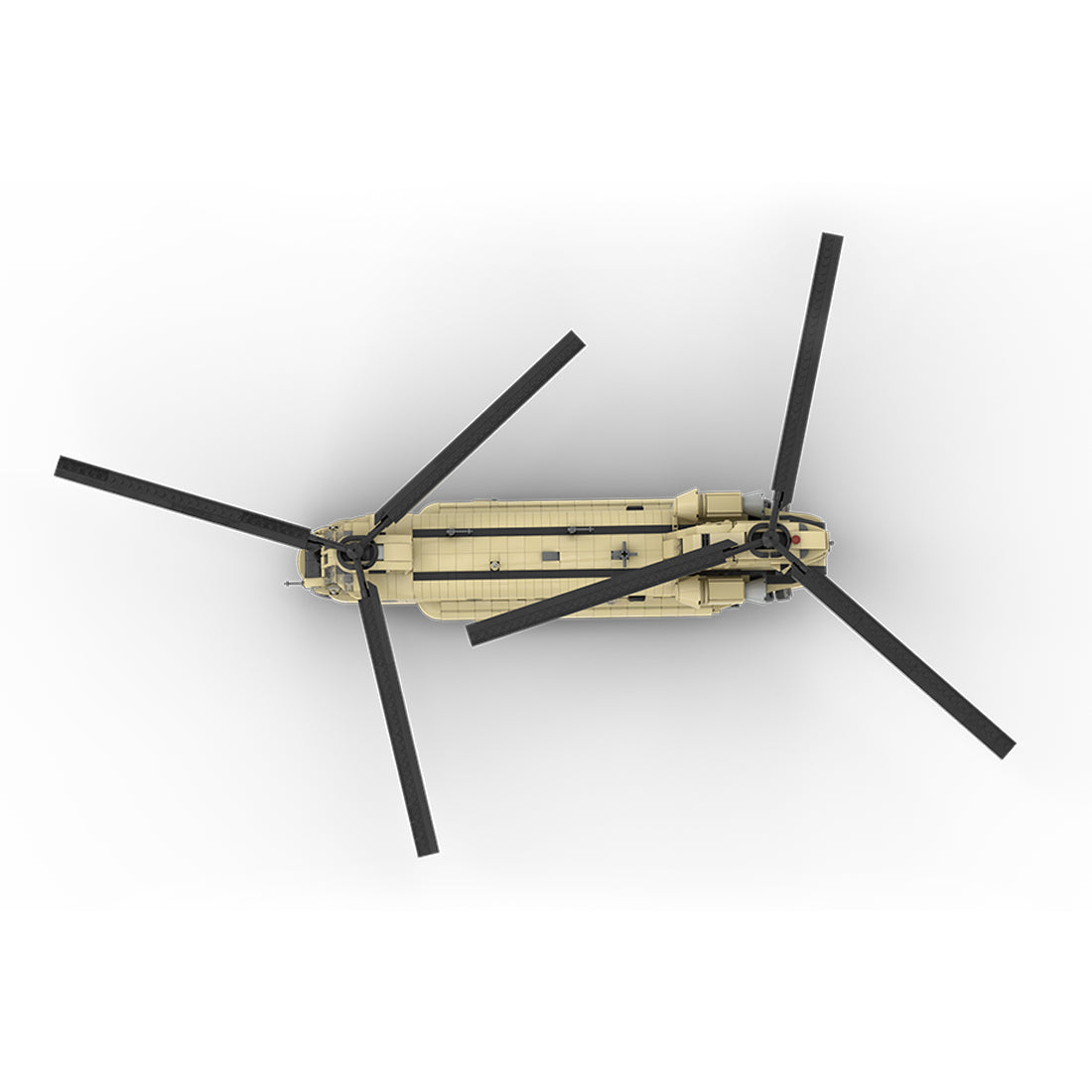 MOC-217684 1/35 Scale CH-47F CHINOOK Heavy Transport Helicopter Building Blocks Set - cubertime