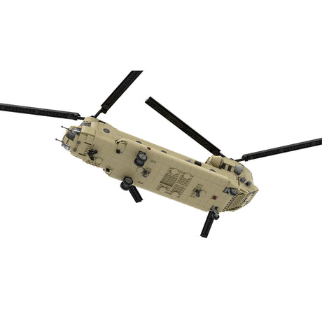 MOC-217684 1/35 Scale CH-47F CHINOOK Heavy Transport Helicopter Building Blocks Set - cubertime