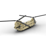 MOC-217684 1/35 Scale CH-47F CHINOOK Heavy Transport Helicopter Building Blocks Set - cubertime