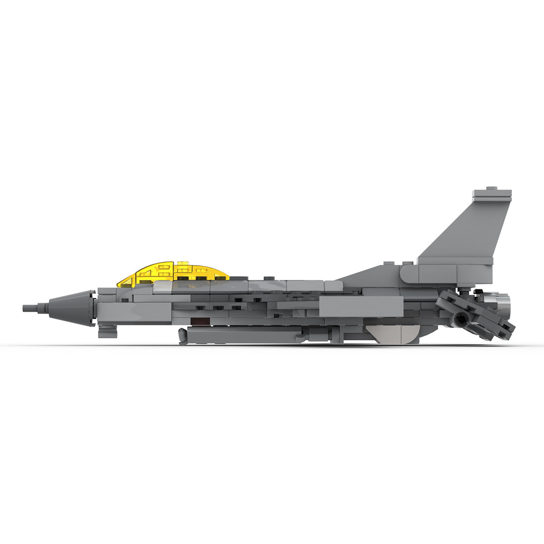MOC-218783 1/72 Scale F-16 Fighting Falcon Fighter Aircraft Building Block Set, Single-Engine Lightweight Military Aircraft Model with Display Stand (241PCS) - CUBERTIME