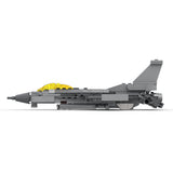 MOC-218783 1/72 Scale F-16 Fighting Falcon Fighter Aircraft Building Block Set, Single-Engine Lightweight Military Aircraft Model with Display Stand (241PCS) - CUBERTIME