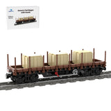 MOC-219158 City Train Series Classic Flatbed Freight Car Building Blocks Set (702 PCS) - cubertime