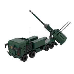 MOC-219203 Archer 8x8 Self-Propelled Howitzer Building Blocks, Military Artillery Vehicle, Rotating Turret(1029PCS) - cubertime