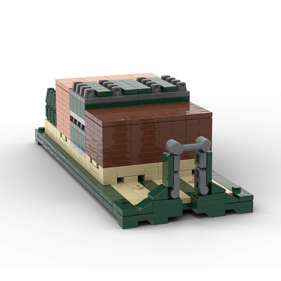 MOC-221352 RMMV 8x8 Military Logistics Transport Truck Building Block Model with Multiple Cargo Loads, Crane Loading System(3197PCS) - cubertime