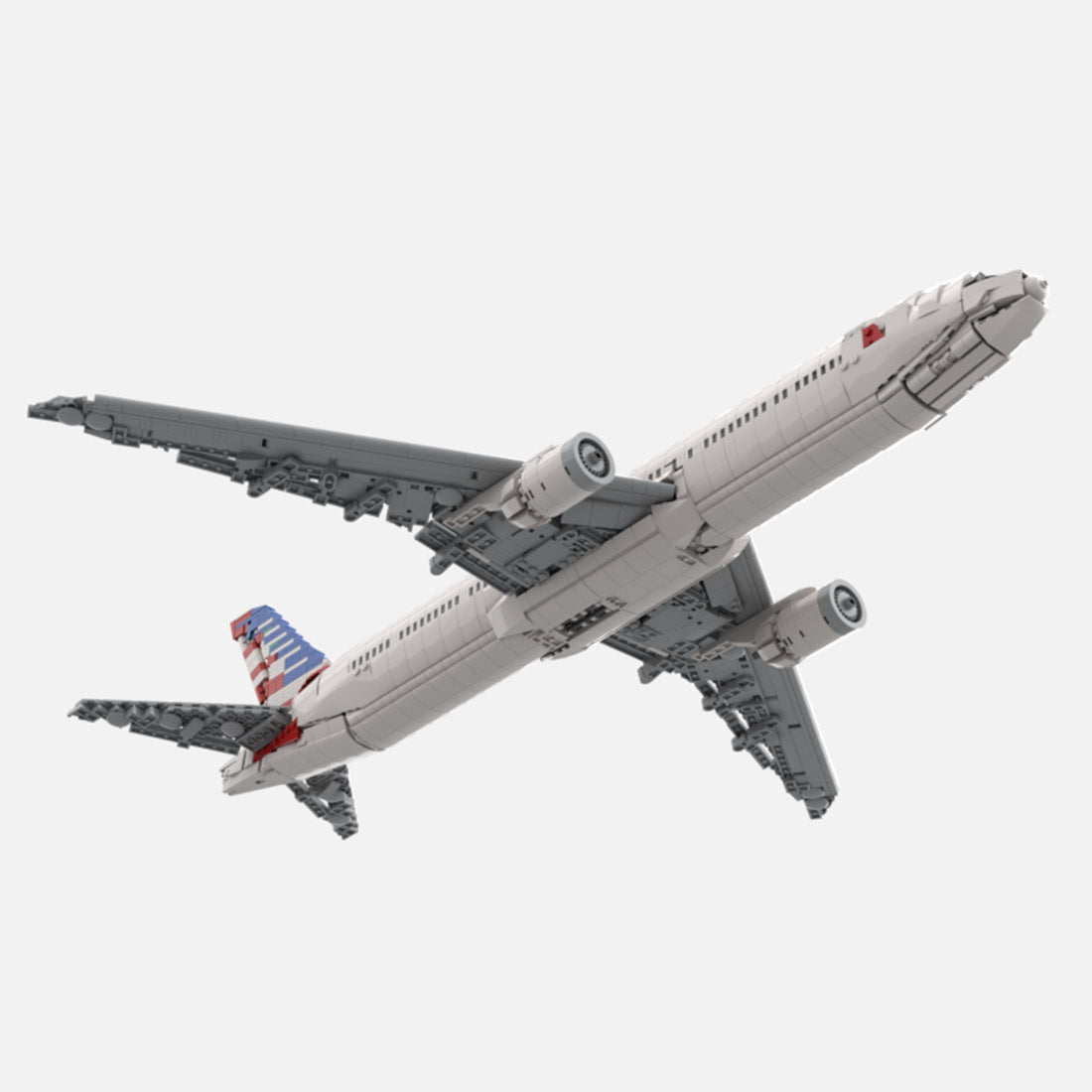 MOC-222551 American 777-300er Passenger Aircraft Building Blocks Set(2248PCS) - cubertime
