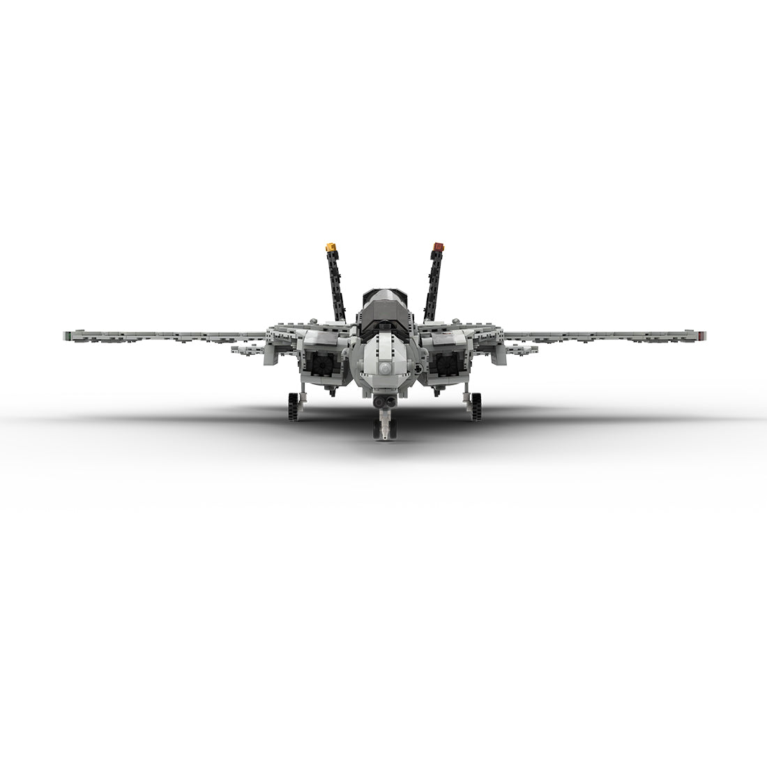 MOC-223761 1/35 Scale （V3）F-14 Carrier-Capable Fighter Building Blocks Set (2443PCS) - cubertime
