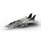 MOC-223761 1/35 Scale （V3）F-14 Carrier-Capable Fighter Building Blocks Set (2443PCS) - cubertime