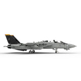 MOC-223761 1/35 Scale （V3）F-14 Carrier-Capable Fighter Building Blocks Set (2443PCS) - cubertime