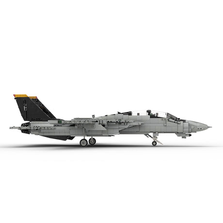 MOC-223761 1/35 Scale （V3）F-14 Carrier-Capable Fighter Building Blocks Set (2443PCS) - cubertime