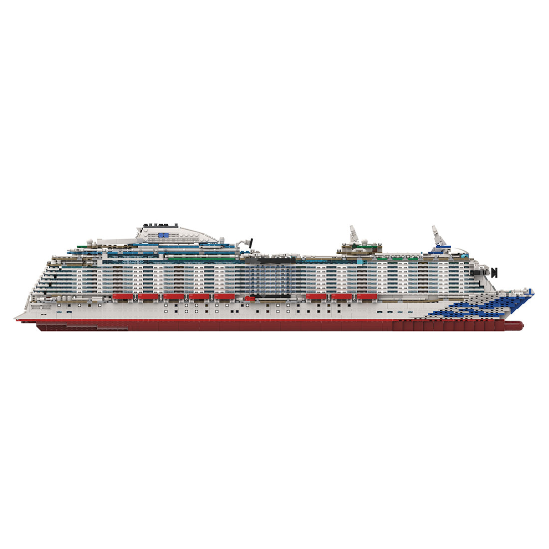 MOC-226256 1:400 Scale Royal Princess Cruise Ship Super Flagship Building Blocks Set（4595PCS）- cubertime