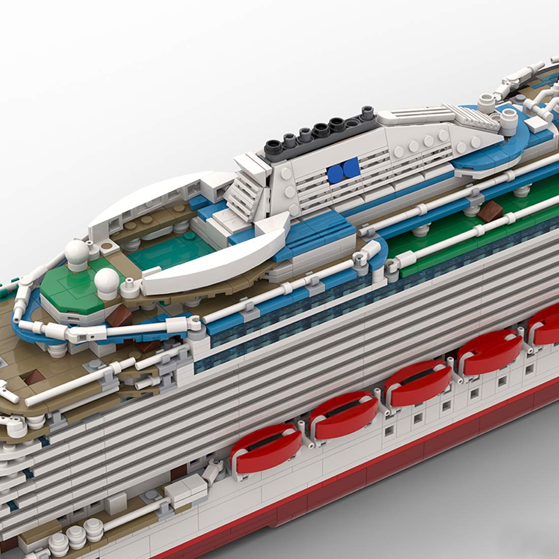 MOC-226256 1:400 Scale Royal Princess Cruise Ship Super Flagship Building Blocks Set（4595PCS）- cubertime