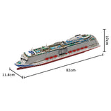 MOC-226256 1:400 Scale Royal Princess Cruise Ship Super Flagship Building Blocks Set（4595PCS）- cubertime