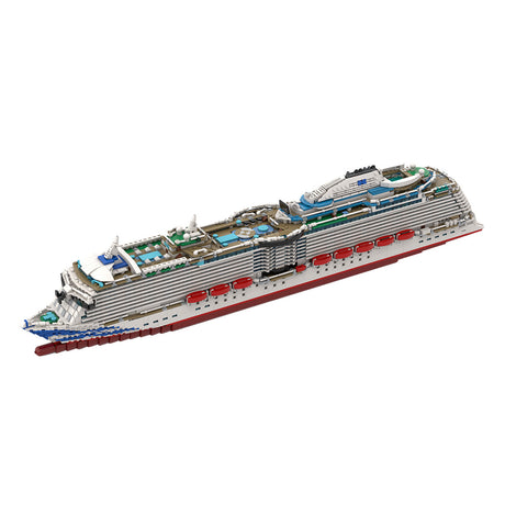 MOC-226256 1:400 Scale Royal Princess Cruise Ship Super Flagship Building Blocks Set（4595PCS）- cubertime