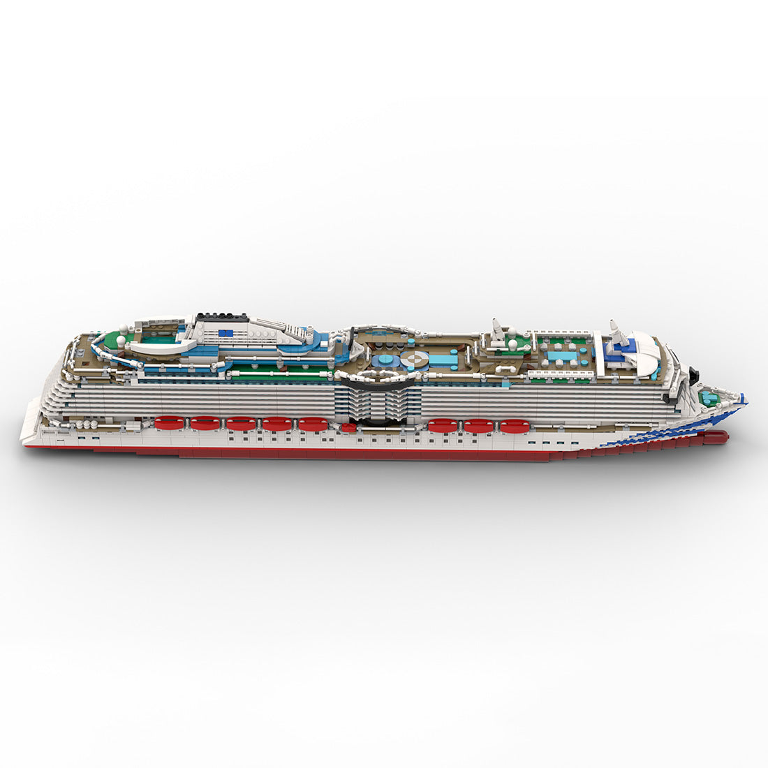 MOC-226256 1:400 Scale Royal Princess Cruise Ship Super Flagship Building Blocks Set（4595PCS）- cubertime