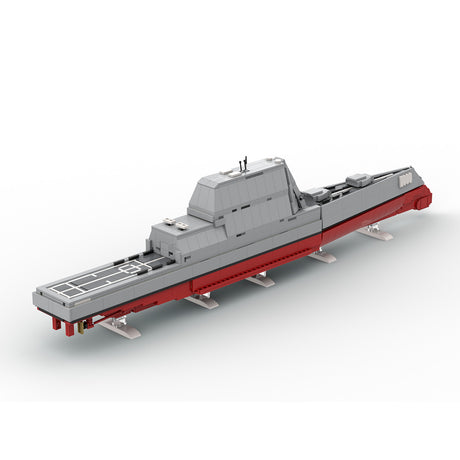 MOC-227260 USS DDG-1000 Zumwalt-class Stealth Destroyer Building Blocks Set(1014PCS), Naval Ship Series - cubertime