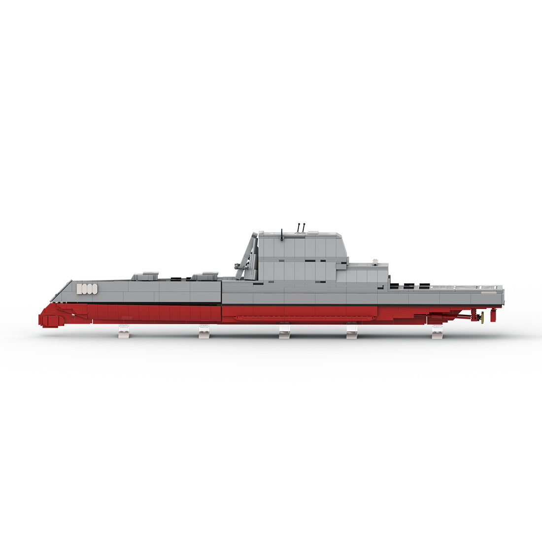 MOC-227260 USS DDG-1000 Zumwalt-class Stealth Destroyer Building Blocks Set(1014PCS), Naval Ship Series - cubertime