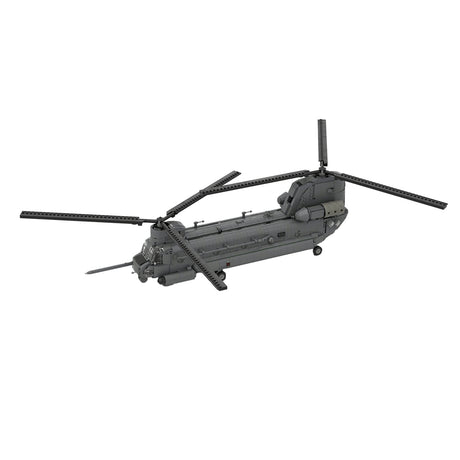 MOC-227856 1/35 Scale Heavy Lift Transport Helicopter Building Blocks Set - cubertime