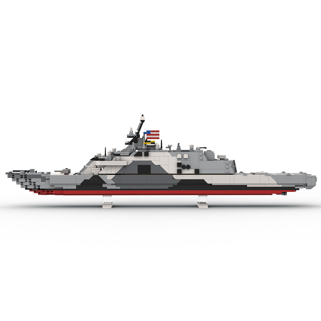 MOC-229007 USS Freedom (LCS-1) Camouflage Freedom-Class Littoral Combat Ship Building Blocks Set(1090PCS), Naval Ship Series - cubertime