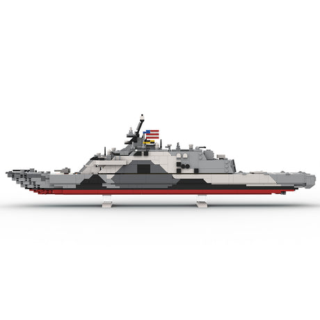 MOC-229007 USS Freedom (LCS-1) Camouflage Freedom-Class Littoral Combat Ship Building Blocks Set(1090PCS), Naval Ship Series - cubertime