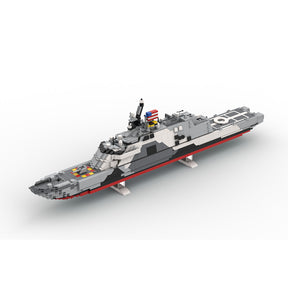 MOC-229007 USS Freedom (LCS-1) Camouflage Freedom-Class Littoral Combat Ship Building Blocks Set(1090PCS), Naval Ship Series - cubertime