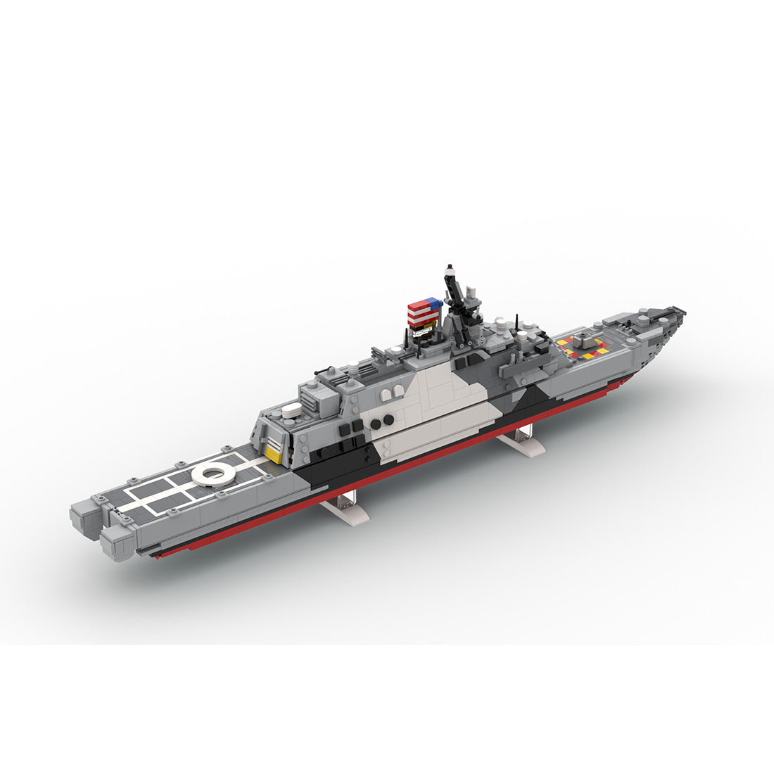 MOC-229007 USS Freedom (LCS-1) Camouflage Freedom-Class Littoral Combat Ship Building Blocks Set(1090PCS), Naval Ship Series - cubertime